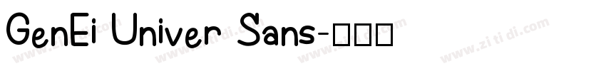 GenEi Univer Sans字体转换
